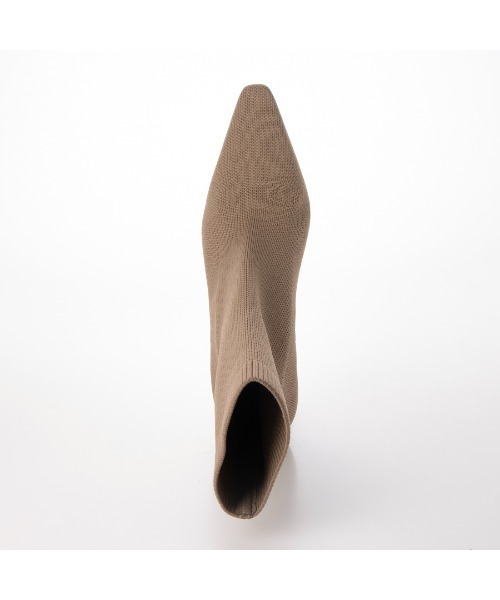 EVOL(イーボル)の「【EVOL】7cmデザインヒールニットショートブーツ BT23517(ブーツ・レディース・ブラック/ベージュ/アイボリー・22.5cm/23.5cm/24.5cm/23.0cm/24.0cm/22.0cm)」の13枚目の写真