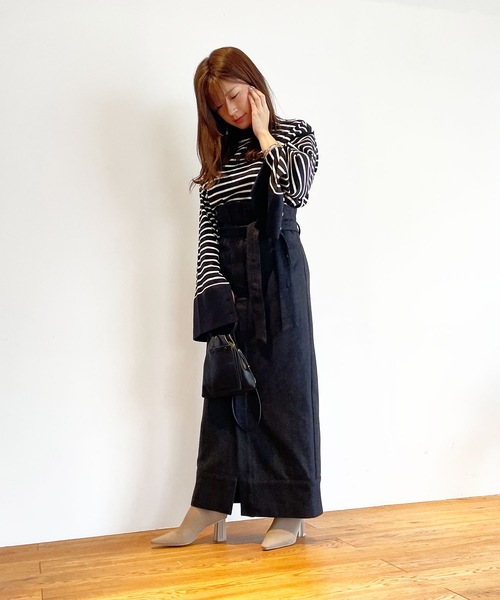 EVOL(イーボル)の「【EVOL】7cmデザインヒールニットショートブーツ BT23517(ブーツ・レディース・ブラック/ベージュ/アイボリー・22.5cm/23.5cm/24.5cm/23.0cm/24.0cm/22.0cm)」の4枚目の写真