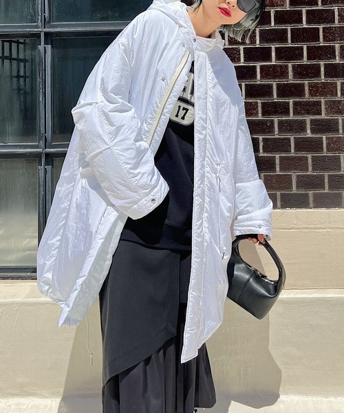 PAGEBOY（ページボーイ）の「CORDURAモッズコート（モッズコート・レディース・ブラック/オフホワイト・FREE）」の9枚目の写真