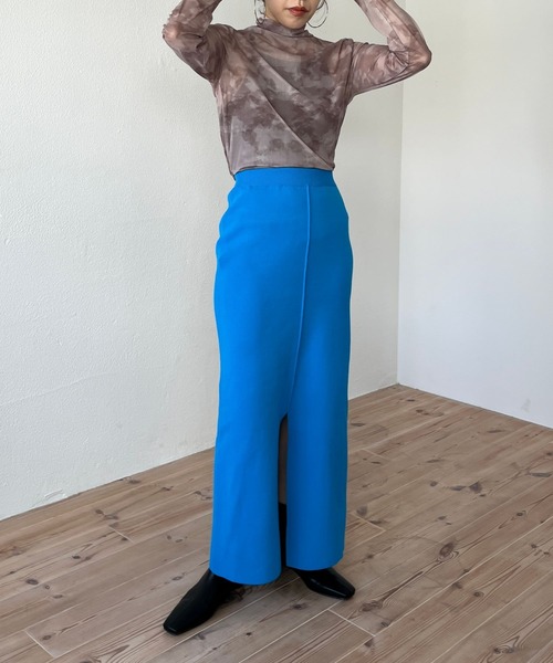 wee9s(ウィークス)の「2way super stretch sheer tie dye tops / 前後2wayスーパーストレッチシアータイダイトップス(シャツ/ブラウス・レディース・グレー/オレンジ・FREE)」の17枚目の写真