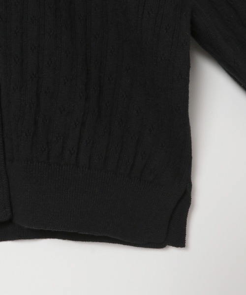 LOWRYS FARM（ローリーズファーム）の「エリツキアイレットカーディガン　347776（カーディガン/ボレロ・キッズ・ブラック/ピンク/オレンジ/アイボリー・110cm/120cm/130cm/140cm/150cm）」の7枚目の写真