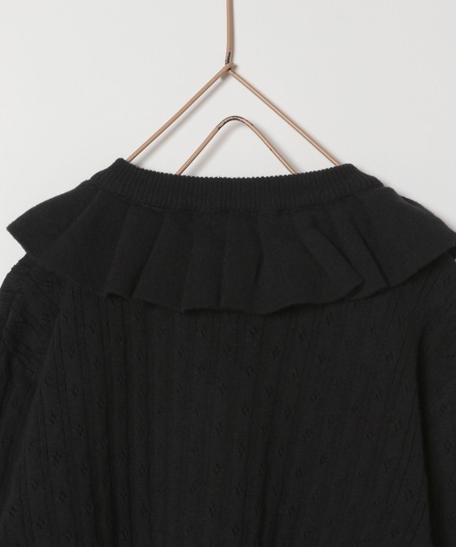 LOWRYS FARM（ローリーズファーム）の「エリツキアイレットカーディガン　347776（カーディガン/ボレロ・キッズ・ブラック/ピンク/オレンジ/アイボリー・110cm/120cm/130cm/140cm/150cm）」の10枚目の写真