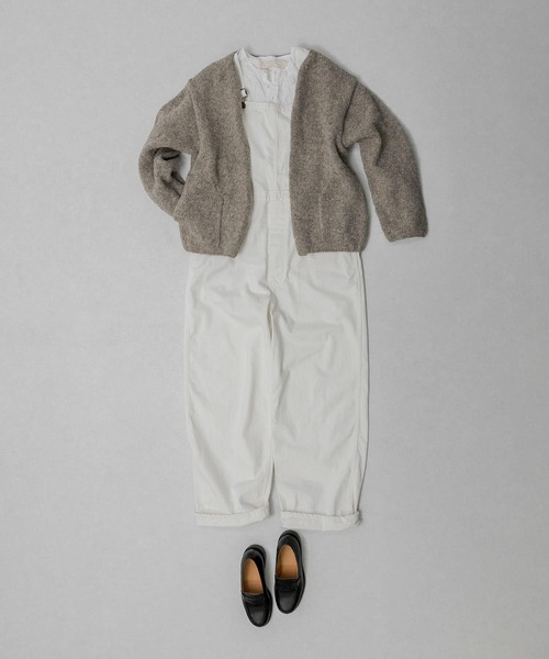 かぐれ（カグレ）の「ペルークルーネックカーディガン（カーディガン/ボレロ・レディース・ダークブラウン/グレー・FREE）」の8枚目の写真