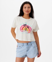 【RIP CURL リップカール】レディースプリントクロップTシャツ