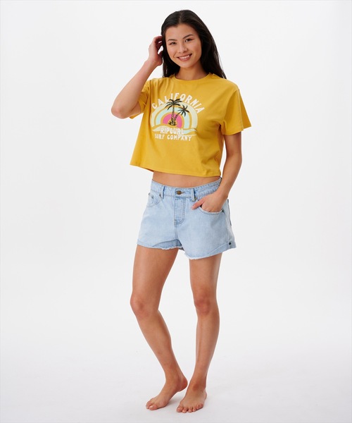 rip curl(リップカール)の「【RIP CURL リップカール】レディースプリントクロップTシャツ(Tシャツ/カットソー・レディース・ゴールド/ナチュラル/ダークブルー・SMALL/MEDIUM/LARGE/X-SMALL)」の6枚目の写真