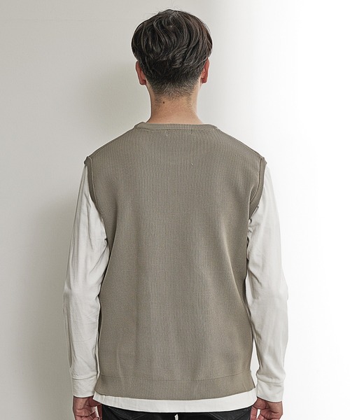 UNION STATION（ユニオンステーション）の「アンサンブルニットベスト/セットアイテム/マシンウォッシャブル（ベスト・メンズ・ベージュ/ネイビー/グレー・LL/M/L）」の6枚目の写真