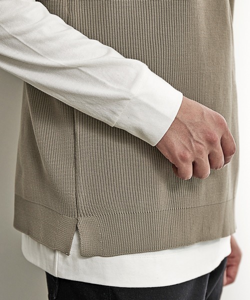 UNION STATION（ユニオンステーション）の「アンサンブルニットベスト/セットアイテム/マシンウォッシャブル（ベスト・メンズ・ベージュ/ネイビー/グレー・LL/M/L）」の8枚目の写真