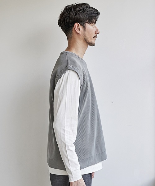 UNION STATION（ユニオンステーション）の「アンサンブルニットベスト/セットアイテム/マシンウォッシャブル（ベスト・メンズ・ベージュ/ネイビー/グレー・LL/M/L）」の9枚目の写真