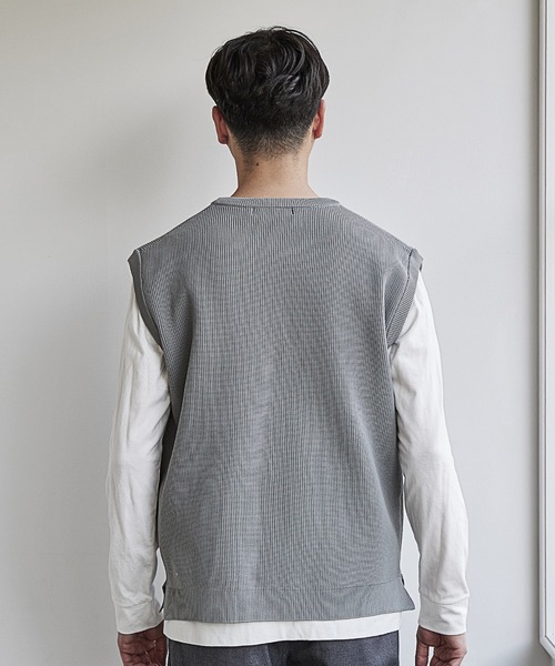 UNION STATION（ユニオンステーション）の「アンサンブルニットベスト/セットアイテム/マシンウォッシャブル（ベスト・メンズ・ベージュ/ネイビー/グレー・LL/M/L）」の10枚目の写真