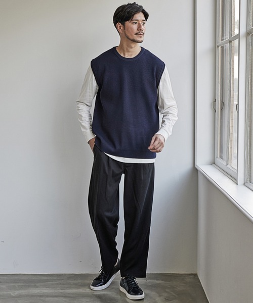 UNION STATION（ユニオンステーション）の「アンサンブルニットベスト/セットアイテム/マシンウォッシャブル（ベスト・メンズ・ベージュ/ネイビー/グレー・LL/M/L）」の13枚目の写真