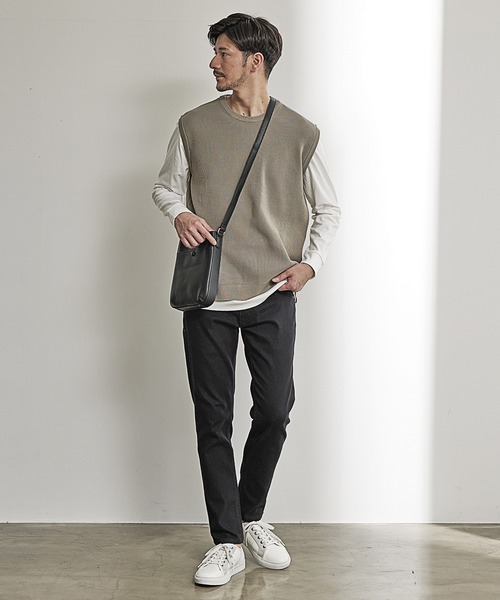 UNION STATION（ユニオンステーション）の「アンサンブルニットベスト/セットアイテム/マシンウォッシャブル（ベスト・メンズ・ベージュ/ネイビー/グレー・LL/M/L）」の14枚目の写真