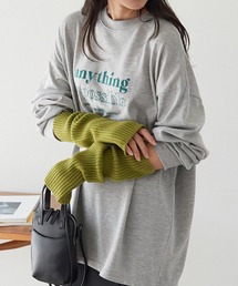 アソートロゴフロッキープリントロングTシャツ