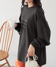 アソートロゴフロッキープリントロングTシャツ