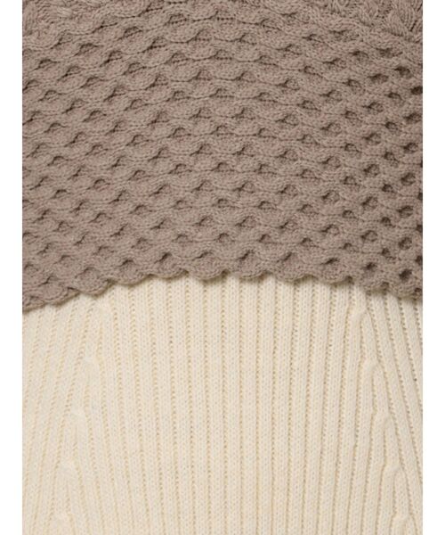 LAGUNAMOON（ラグナムーン）の「ベストレイヤードパターンニットワンピース（ワンピース・レディース・アイボリー/ブラック/ブラウン・SMALL/MEDIUM）」の21枚目の写真