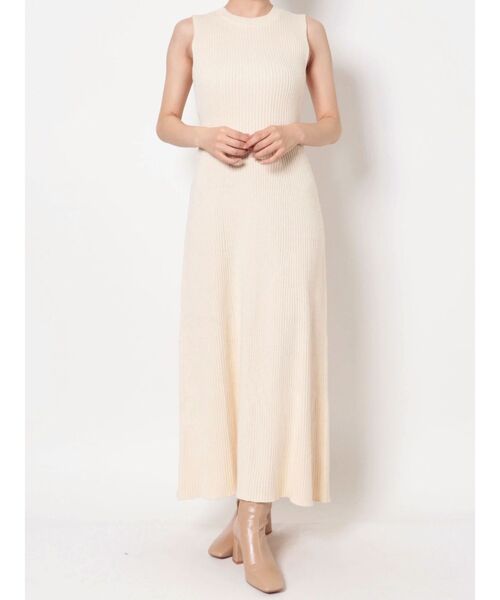 LAGUNAMOON（ラグナムーン）の「ベストレイヤードパターンニットワンピース（ワンピース・レディース・アイボリー/ブラック/ブラウン・SMALL/MEDIUM）」の6枚目の写真