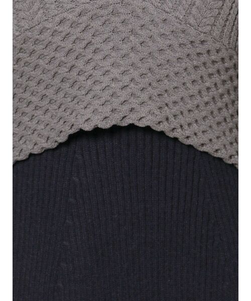 LAGUNAMOON（ラグナムーン）の「ベストレイヤードパターンニットワンピース（ワンピース・レディース・アイボリー/ブラック/ブラウン・SMALL/MEDIUM）」の15枚目の写真