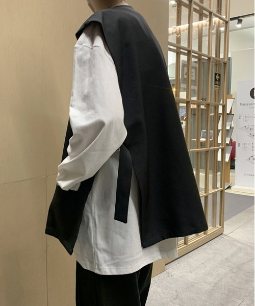 NEW GENTLEMAN（ニュージェントルマン）の「ダンブルドア ルーズビッグジレ ベスト（ベスト・メンズ・ホワイト/ブラック・M/L）」の9枚目の写真