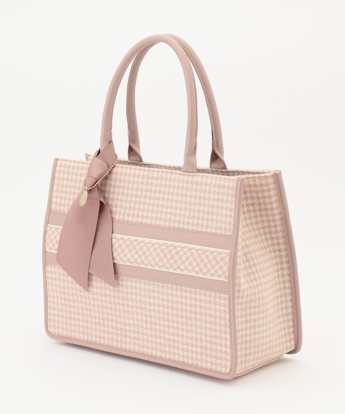 MISCH MASCH（ミッシュマッシュ）の「チドリジャガードトートバッグ（トートバッグ・レディース・ブラック/ベージュ/ベビーピンク・FREE）」の12枚目の写真