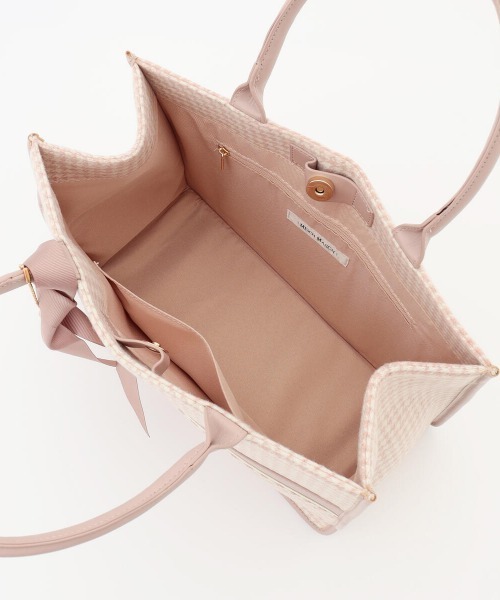 MISCH MASCH（ミッシュマッシュ）の「チドリジャガードトートバッグ（トートバッグ・レディース・ブラック/ベージュ/ベビーピンク・FREE）」の9枚目の写真