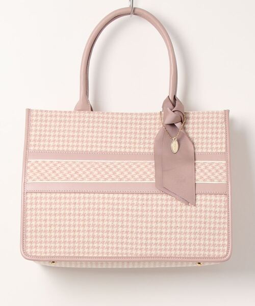 MISCH MASCH（ミッシュマッシュ）の「チドリジャガードトートバッグ（トートバッグ・レディース・ブラック/ベージュ/ベビーピンク・FREE）」の14枚目の写真