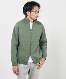 MEN'S MELROSE | コットンアクリルウォッシャブルスタンドZIPブルゾン(カーディガン/ボレロ)