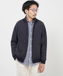 MEN'S MELROSE | コットンアクリルウォッシャブルスタンドZIPブルゾン(カーディガン/ボレロ)