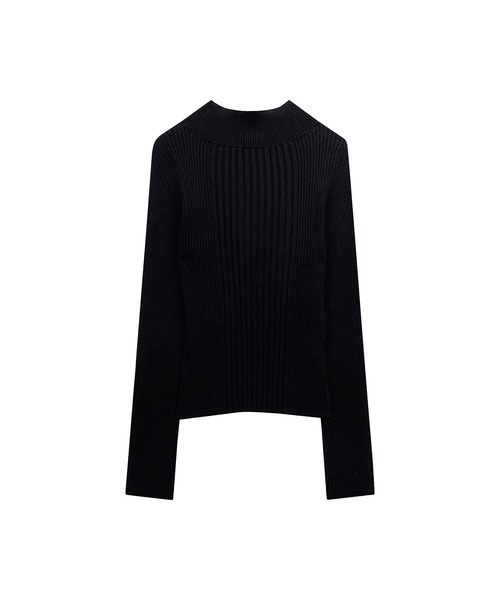 ADIRA（アディラ）の「スタイルアップリブニット（ニット/セーター・レディース・ブラック/アイボリー/ピンク・MEDIUM）」の9枚目の写真