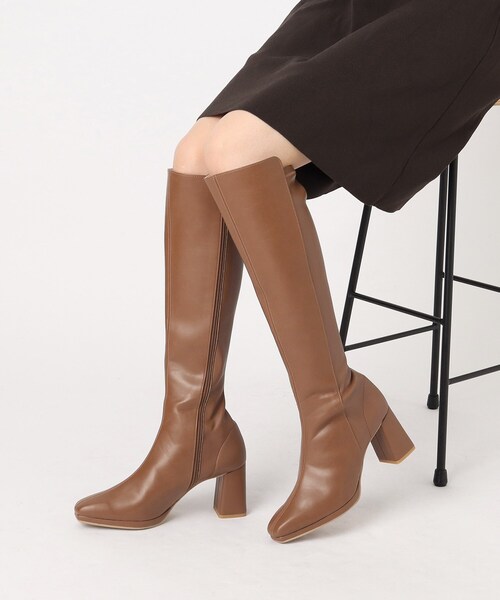 ブラウンロングブーツ　イタリア製　tan tan タラントン バイ ダイアナ TALANTON by DIANA ロングブーツ （ブラウン