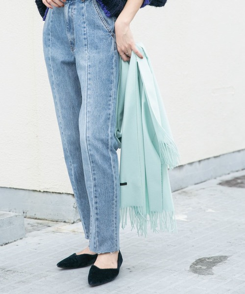 KBF(ケイビーエフ)の「カシミヤタッチ無地ストール(ストール/ショール・レディース・ライトブルー/パープル/アイボリー・ONE)」の2枚目の写真