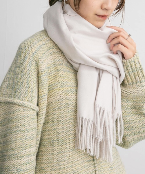 KBF(ケイビーエフ)の「カシミヤタッチ無地ストール(ストール/ショール・レディース・ライトブルー/パープル/アイボリー・ONE)」の16枚目の写真