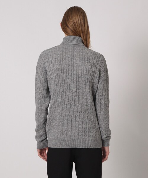 tk.TAKEO KIKUCHI(ティーケータケオキクチ)の「◆【WEB限定】ケーブルタートルニットプルオーバー(ニット/セーター・メンズ・ブラック/ベージュ/オフホワイト/ボルドー/グレー系4/ブルー系6・01/02/03/04)」の10枚目の写真