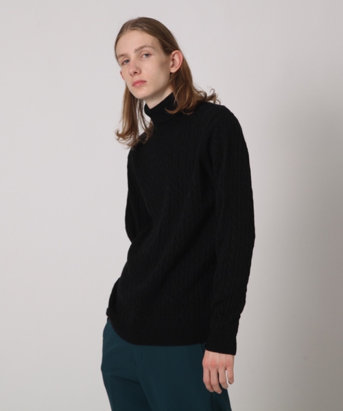 tk.TAKEO KIKUCHI(ティーケータケオキクチ)の「◆【WEB限定】ケーブルタートルニットプルオーバー(ニット/セーター・メンズ・ブラック/ベージュ/オフホワイト/ボルドー/グレー系4/ブルー系6・01/02/03/04)」の18枚目の写真