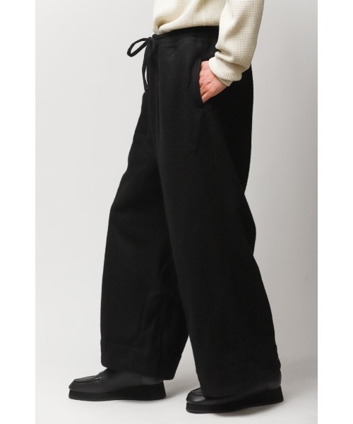 Badhiya（バディ―ヤ）の「EASY PANTS WITH LINING - wool melton（その他パンツ・メンズ・ブラック/サックスブルー/ピンク・FREE）」の2枚目の写真