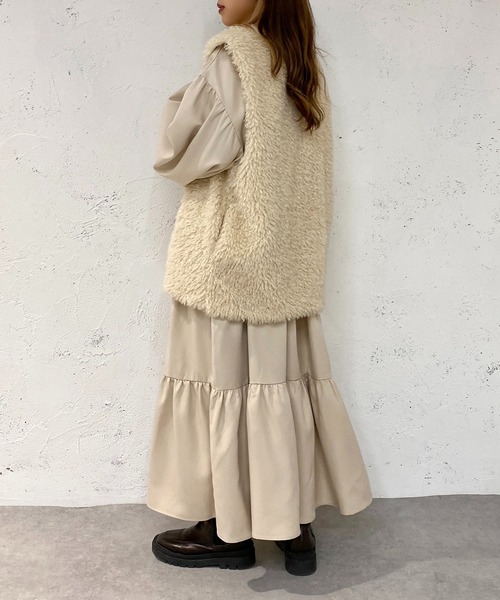 apres jour mignon（アプレジュールミニョン）の「アソートティアードワンピース【ZOZOTOWN限定アイテム】（ワンピース・レディース・パープル/ブラック/アイボリー/グリーン系その他・MEDIUM/X-LARGE/SMALL）」の9枚目の写真