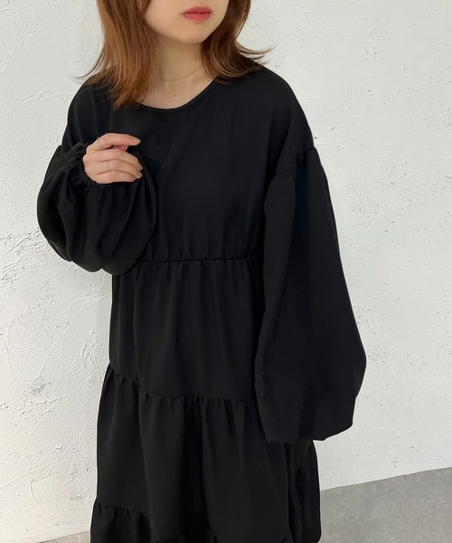 apres jour mignon（アプレジュールミニョン）の「アソートティアードワンピース【ZOZOTOWN限定アイテム】（ワンピース・レディース・パープル/ブラック/アイボリー/グリーン系その他・MEDIUM/X-LARGE/SMALL）」の10枚目の写真