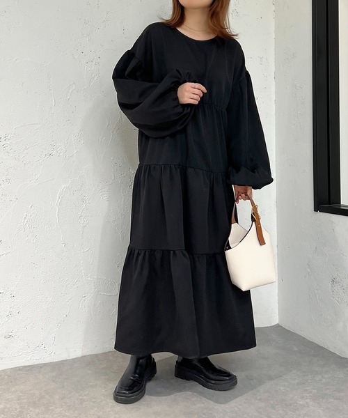 apres jour mignon（アプレジュールミニョン）の「アソートティアードワンピース【ZOZOTOWN限定アイテム】（ワンピース・レディース・パープル/ブラック/アイボリー/グリーン系その他・MEDIUM/X-LARGE/SMALL）」の13枚目の写真