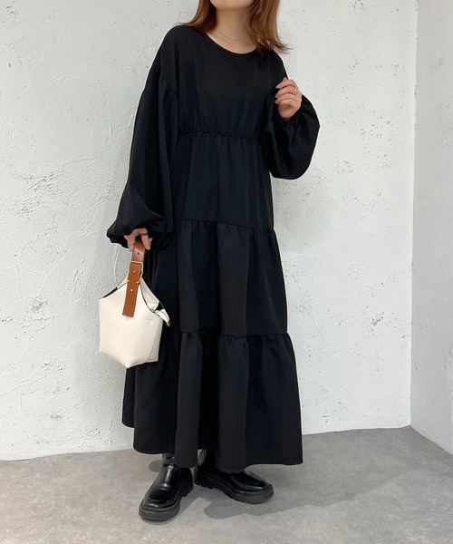 apres jour mignon（アプレジュールミニョン）の「アソートティアードワンピース【ZOZOTOWN限定アイテム】（ワンピース・レディース・パープル/ブラック/アイボリー/グリーン系その他・MEDIUM/X-LARGE/SMALL）」の14枚目の写真