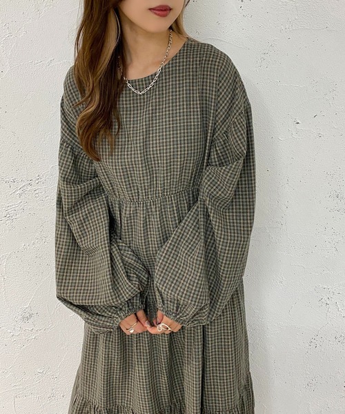 apres jour mignon（アプレジュールミニョン）の「アソートティアードワンピース【ZOZOTOWN限定アイテム】（ワンピース・レディース・パープル/ブラック/アイボリー/グリーン系その他・MEDIUM/X-LARGE/SMALL）」の16枚目の写真