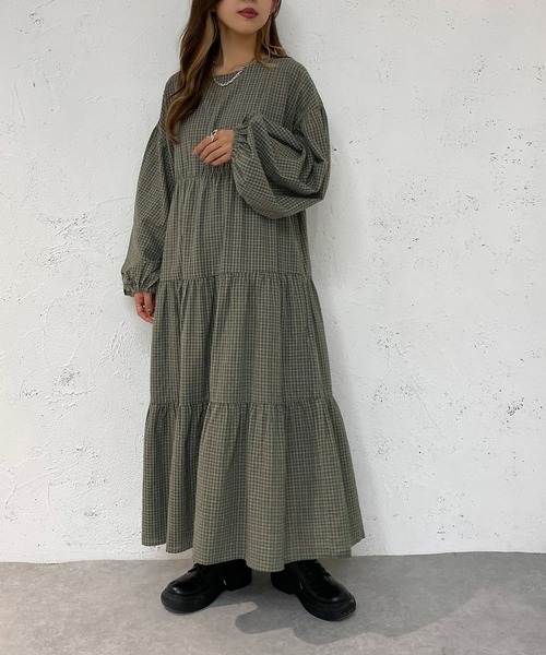 apres jour mignon（アプレジュールミニョン）の「アソートティアードワンピース【ZOZOTOWN限定アイテム】（ワンピース・レディース・パープル/ブラック/アイボリー/グリーン系その他・MEDIUM/X-LARGE/SMALL）」の20枚目の写真