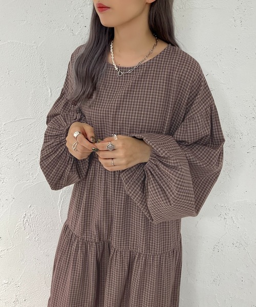 apres jour mignon（アプレジュールミニョン）の「アソートティアードワンピース【ZOZOTOWN限定アイテム】（ワンピース・レディース・パープル/ブラック/アイボリー/グリーン系その他・MEDIUM/X-LARGE/SMALL）」の22枚目の写真