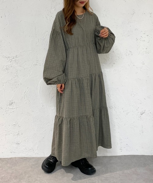 apres jour mignon（アプレジュールミニョン）の「アソートティアードワンピース【ZOZOTOWN限定アイテム】（ワンピース・レディース・パープル/ブラック/アイボリー/グリーン系その他・MEDIUM/X-LARGE/SMALL）」の19枚目の写真