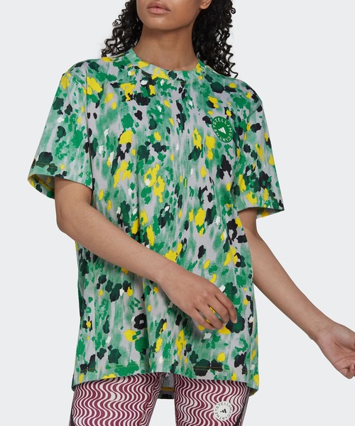 adidas by Stella McCartney（アディダスバイステラマッカートニー）の「【adidas by Stella McCartney】グラフィック 半袖Tシャツ（Tシャツ/カットソー・レディース・グリーン/オレンジ・LARGE/MEDIUM/SMALL/X-LARGE/X-SMALL）」の2枚目の写真