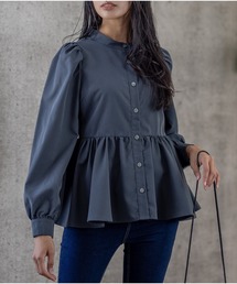 clear | ロングスリーブペプラムブラウス ≪2022AW新作≫(シャツ/ブラウス)