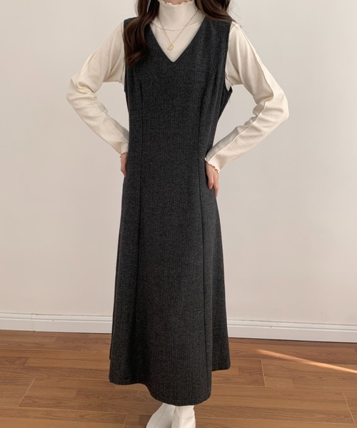 ABITOKYO（アビトーキョー）の「VネックAラインロングジャンパー