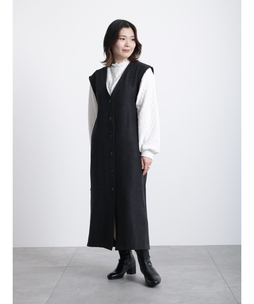 Samansa Mos2 blue（サマンサモスモスブルー）の「キルティングフリル衿プルオーバー（Tシャツ/カットソー・レディース・ブラック/マスタード/オフホワイト・ﾌﾘ-）」の6枚目の写真