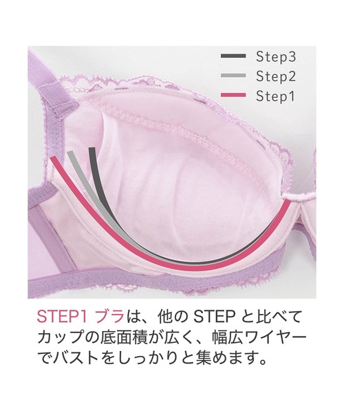 BRADELIS NEWYORK(ブラデリスニューヨーク)の「ジャスミンステップ1ブラ22A3 ブラデリス 育乳補整 補正下着(ブラジャー・レディース・ラベンダー/グリーン・C70/D70/E70/E65/D65/F75/B70/B75/D75/E75/F65/C65/C75/F70)」の10枚目の写真