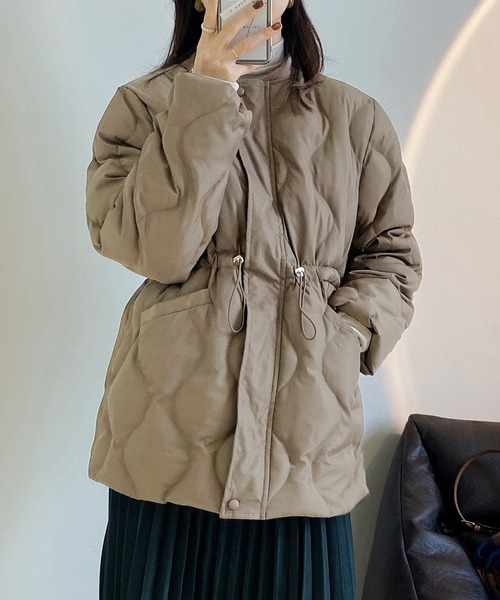 sudo⭐︎新品未開封⭐︎迷彩 冬アウター⭐︎完売商品⭐︎裏中綿入りキルティング LAFFMO（ラフモ）の「キルティングドロスト中綿ジャケット（ダウン