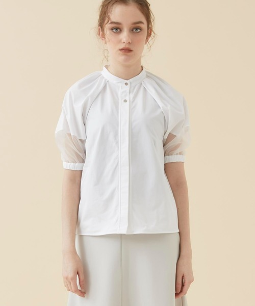 CITY TOKYO(シティトウキョウ)の「【手洗い可能】スリーブコンシャスカットシャツ(シャツ/ブラウス・レディース・ホワイト/ブラック/ブルー・FREE)」の8枚目の写真