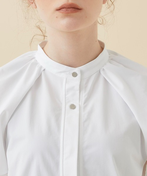 CITY TOKYO(シティトウキョウ)の「【手洗い可能】スリーブコンシャスカットシャツ(シャツ/ブラウス・レディース・ホワイト/ブラック/ブルー・FREE)」の11枚目の写真
