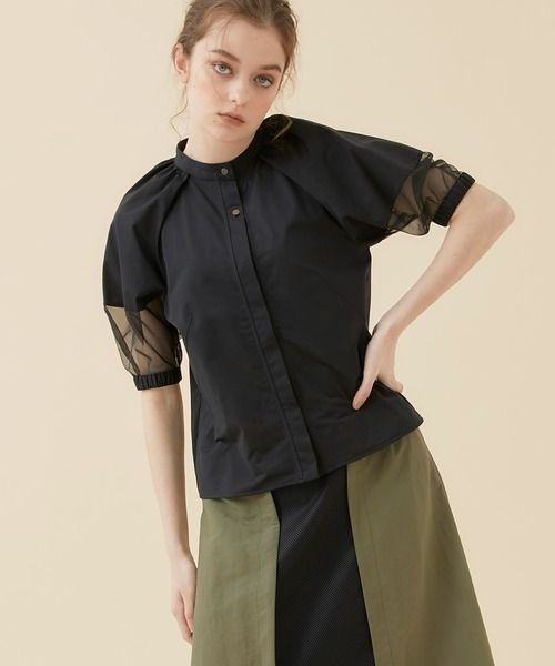 CITY TOKYO(シティトウキョウ)の「【手洗い可能】スリーブコンシャスカットシャツ(シャツ/ブラウス・レディース・ホワイト/ブラック/ブルー・FREE)」の14枚目の写真